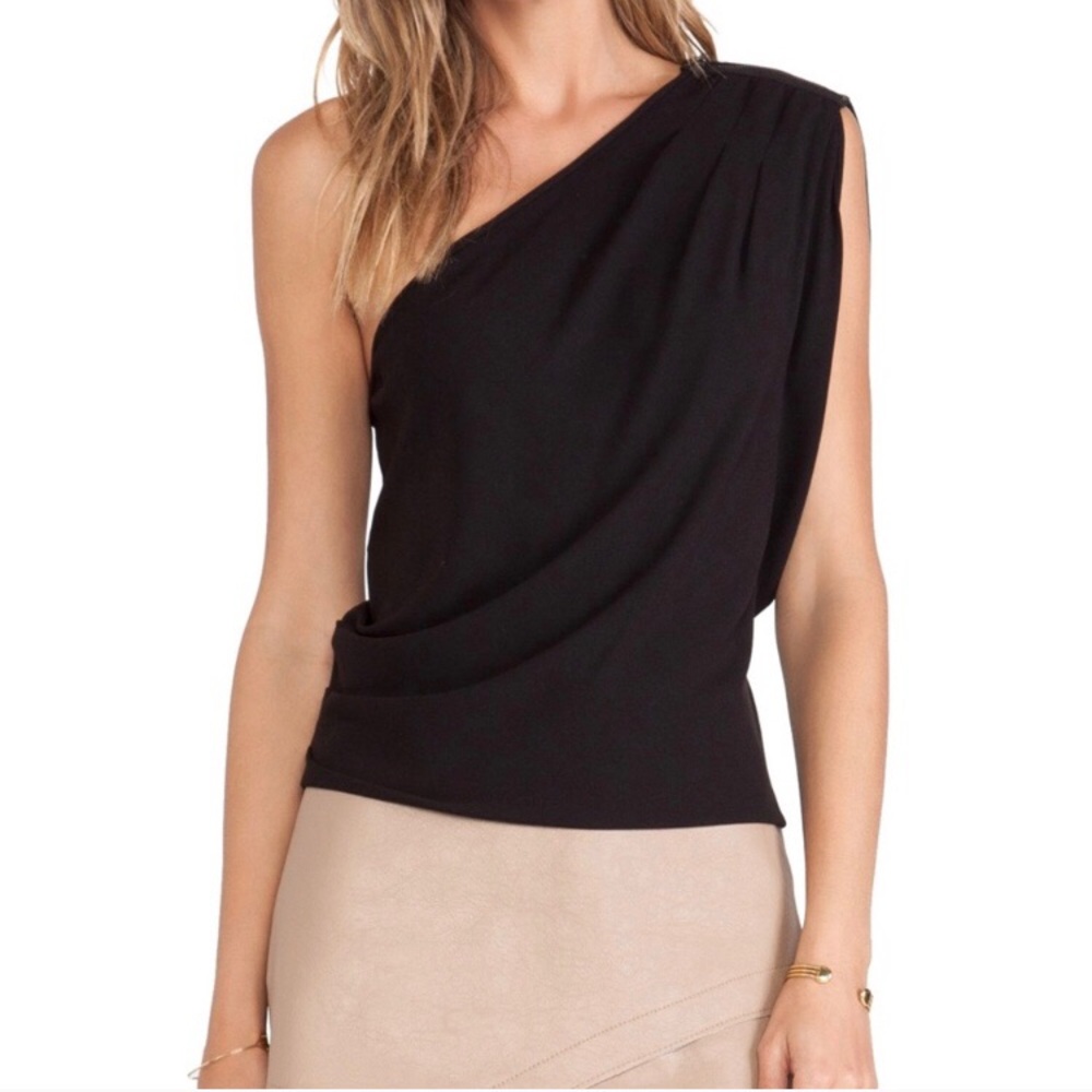 BCBG Max Azria one shoulder top. Size L. NWT.